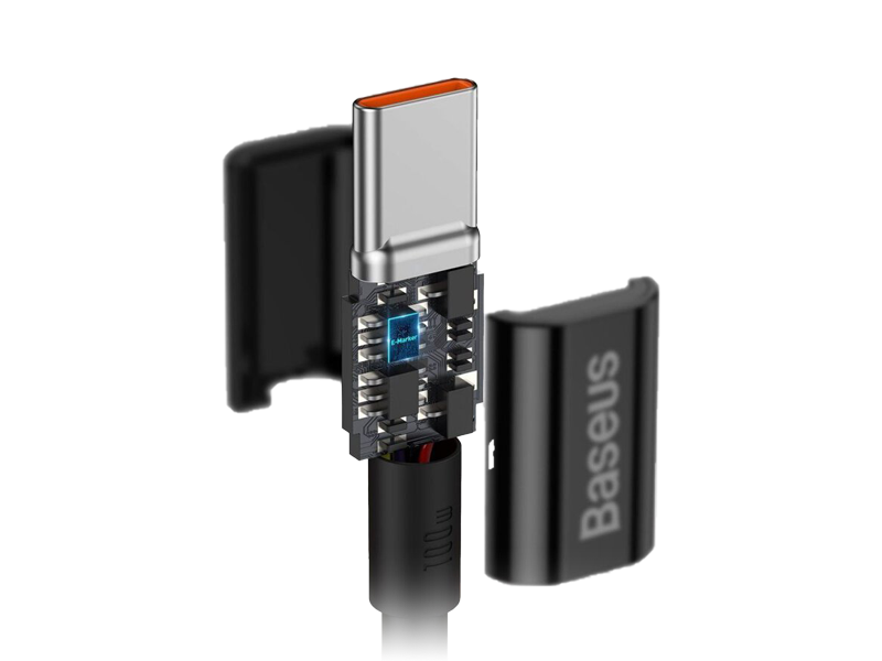 BASEUS Superior USB-C-USB-C kábel, 100 W, 1 m, fekete